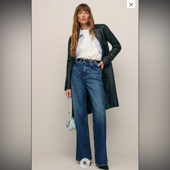 Reformation Cary High Rise Slouchy Wide Leg Jeans Size 25 - Picture 1 of 8